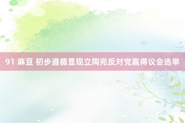91 麻豆 初步遵循显现立陶宛反对党赢得议会选举