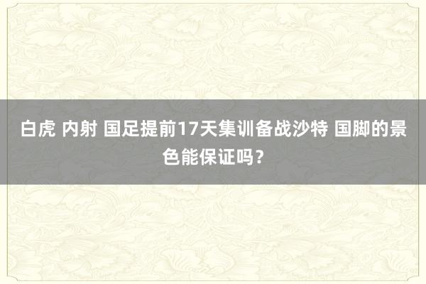 白虎 内射 国足提前17天集训备战沙特 国脚的景色能保证吗？