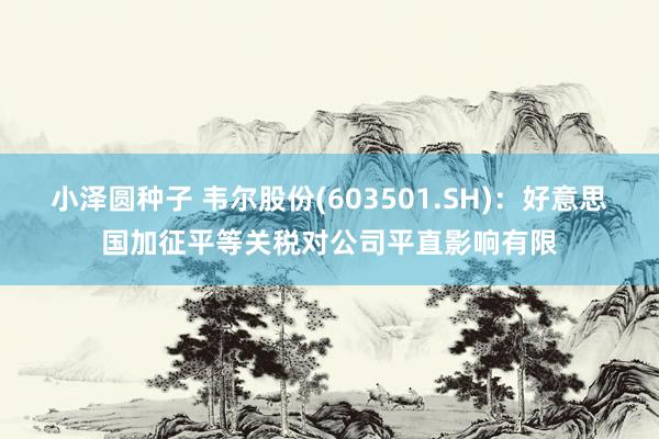小泽圆种子 韦尔股份(603501.SH)：好意思国加征平等关税对公司平直影响有限