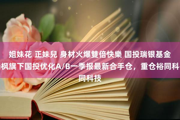 姐妹花 正妹兒 身材火爆雙倍快樂 国投瑞银基金杨枫旗下国投优化A/B一季报最新合手仓，重仓裕同科技