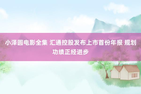 小泽圆电影全集 汇通控股发布上市首份年报 规划功绩正经进步
